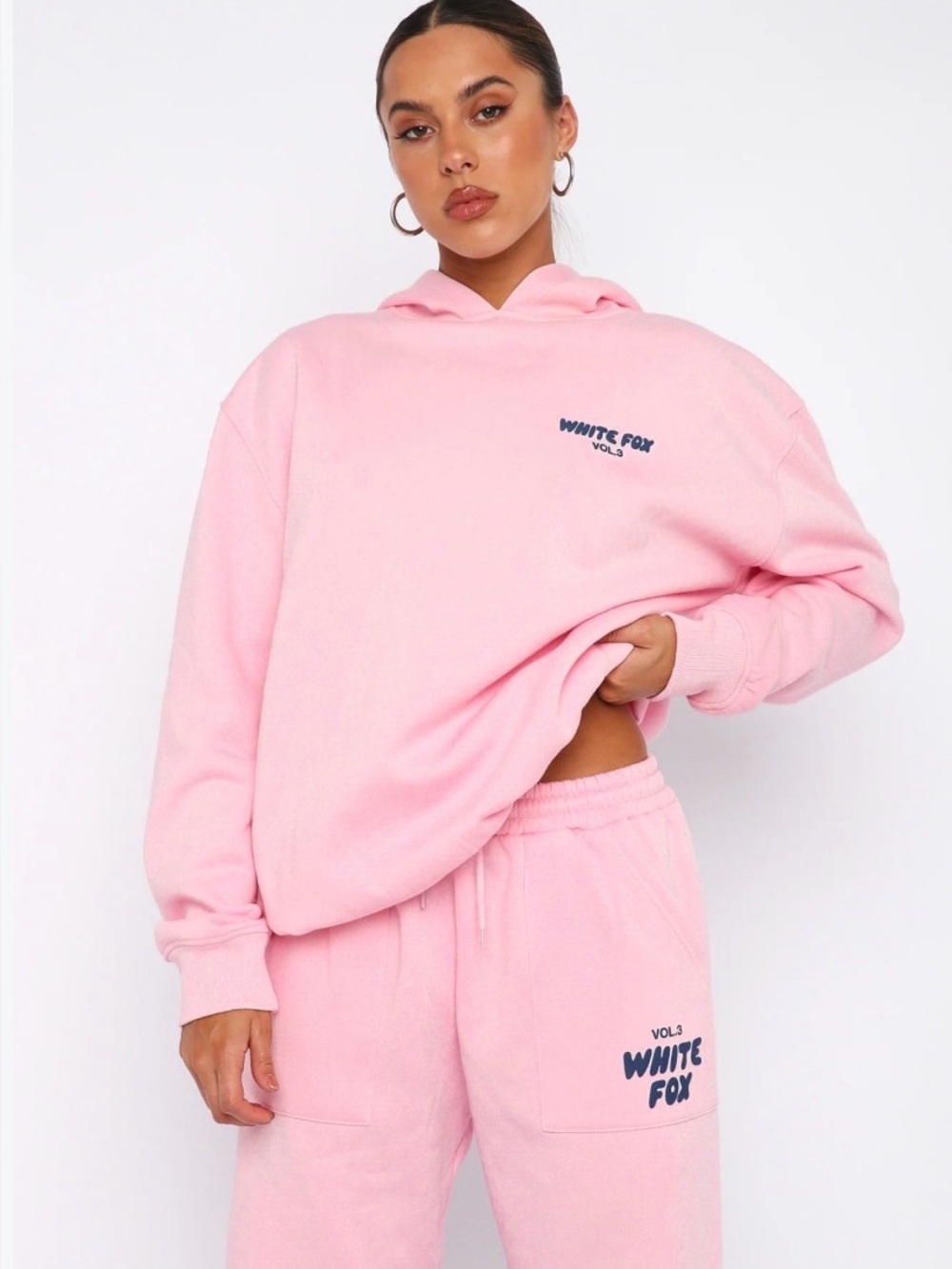 White Fox Boutique Offstage Hoodie Pink White Fox Vol. 3 Size S/M